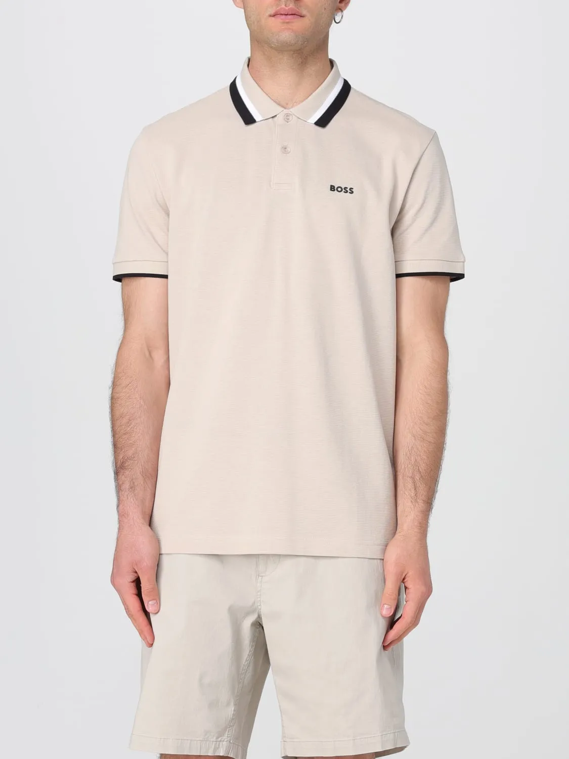 Polo Boss in cotone con logo