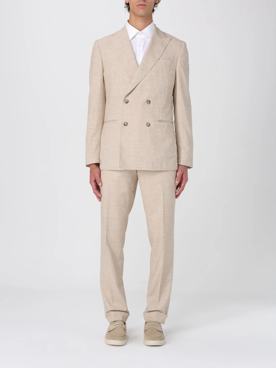 Abito a doppiopetto in misto lana Boss