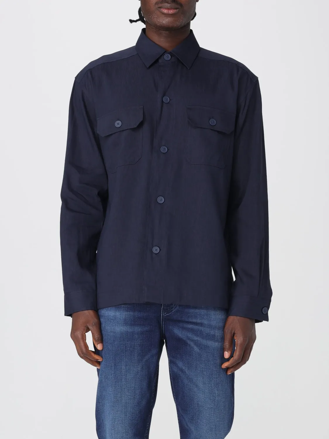 Camicia casual Boss in misto lino