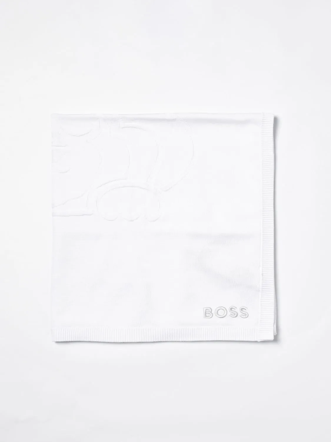 Copertina in maglia di cotone con logo Boss