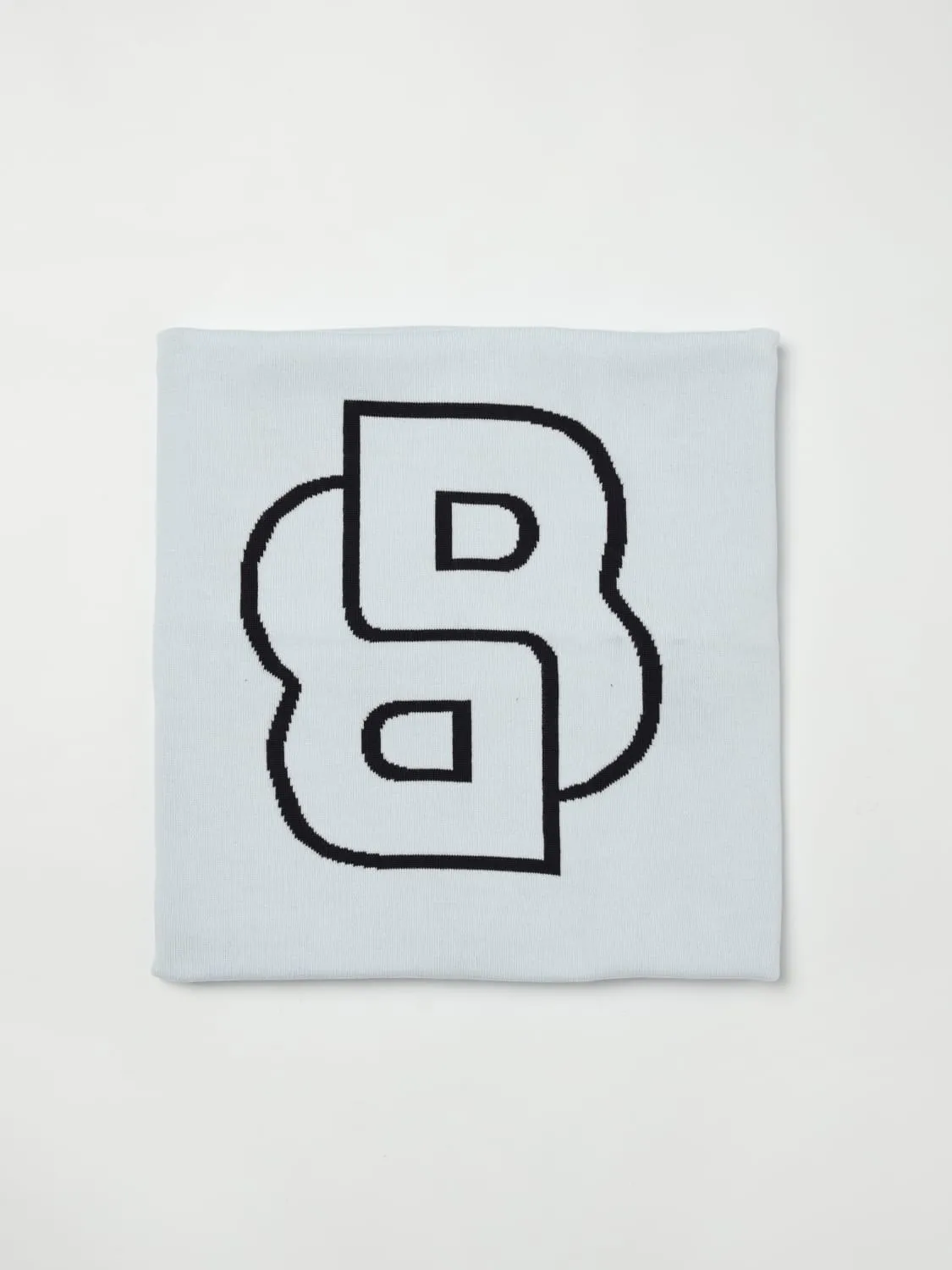 Copertina Boss in cotone con logo jacquard