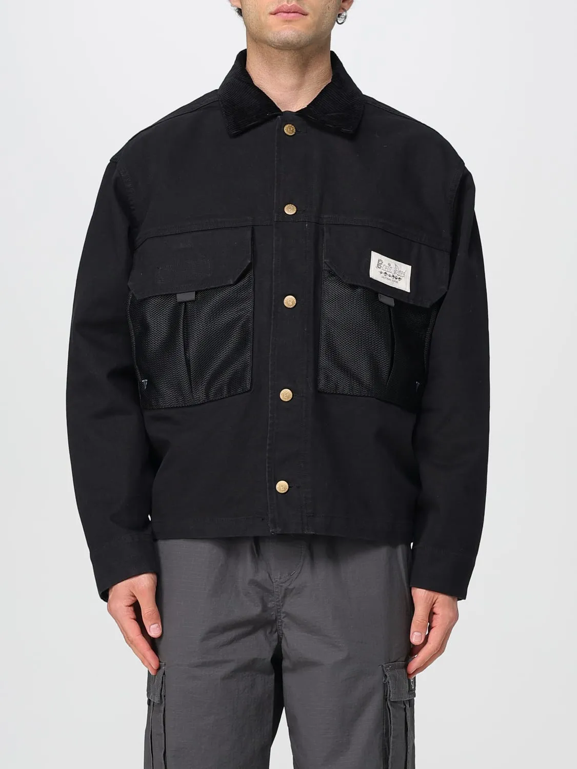 Giubbotto Brain Dead in denim e nylon