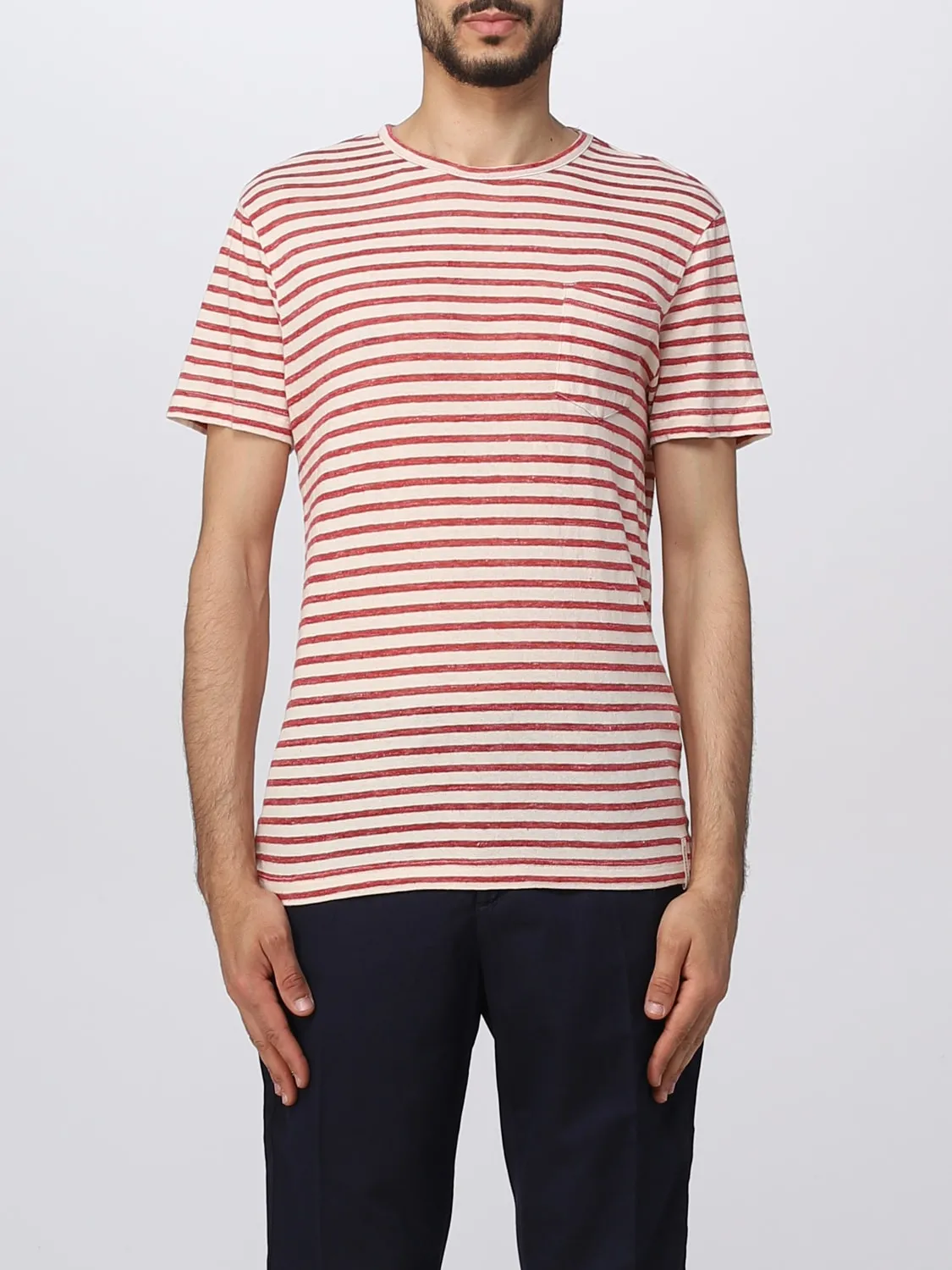 T-shirt Brooksfield in cotone e lino
