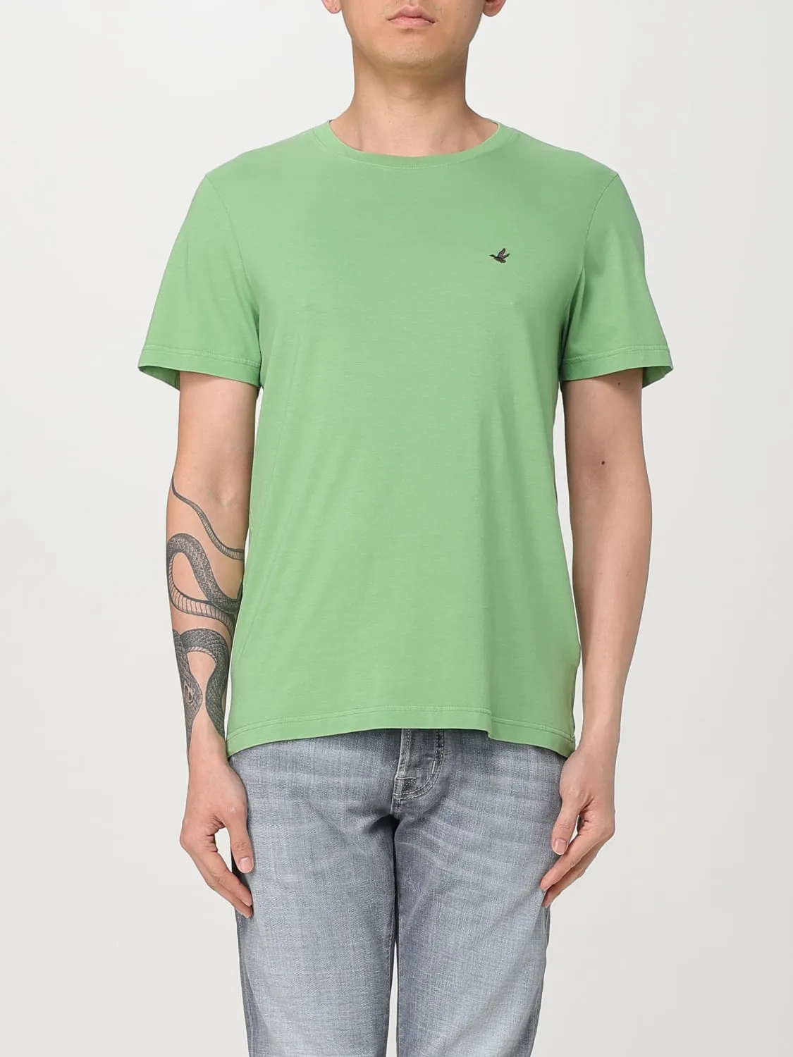 T-shirt in cotone con mini logo Brooksfield
