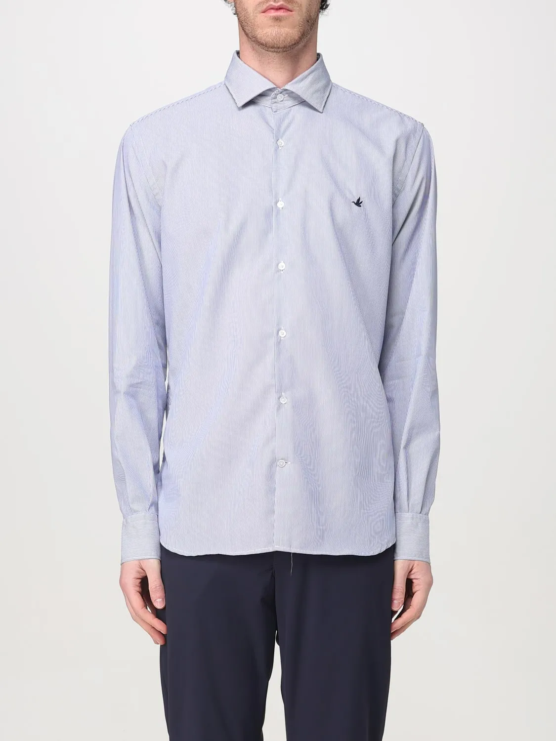 Camicia classica Brooksfield in cotone a righe