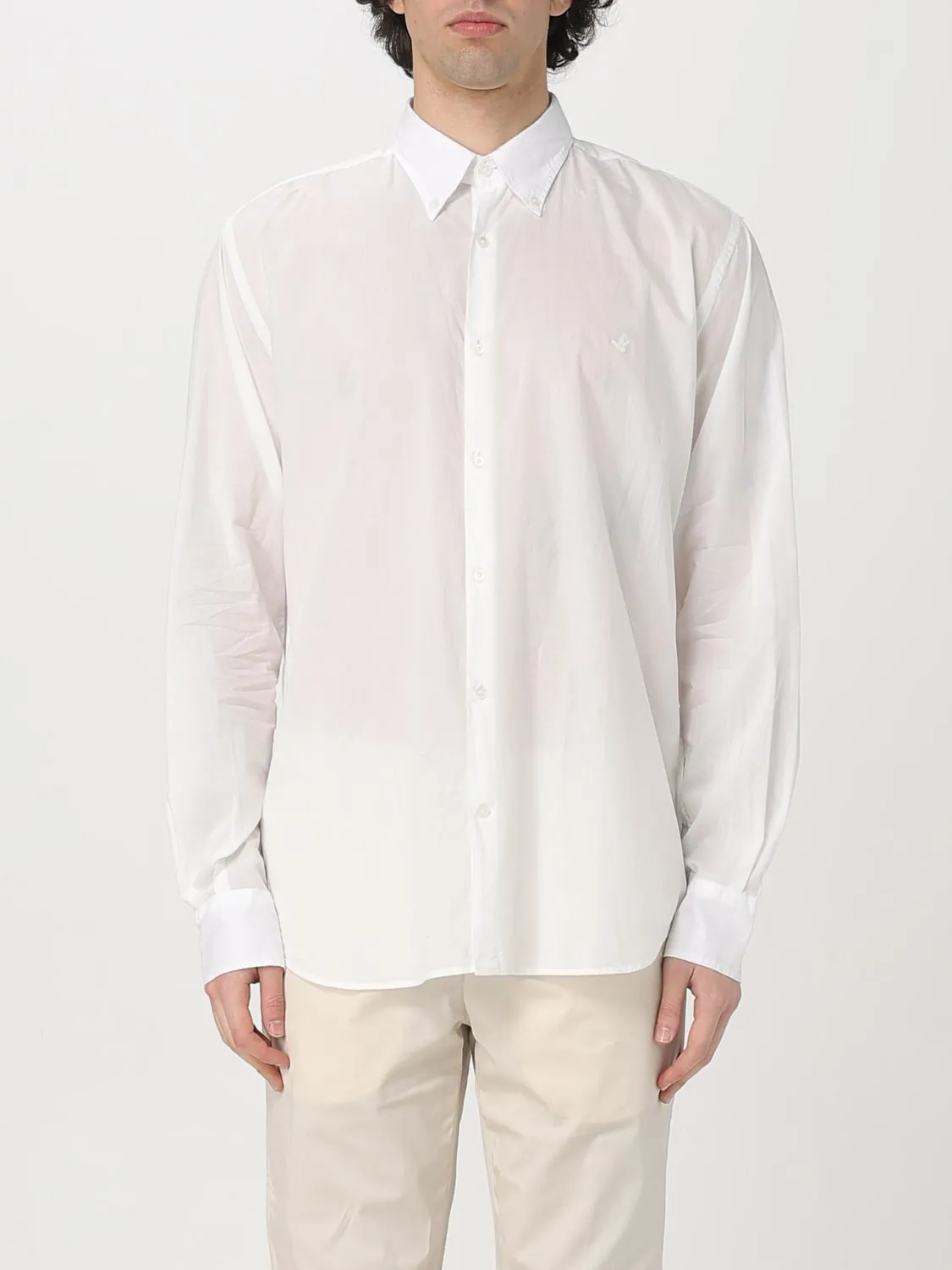 Camicia basic Brooksfield in misto lino