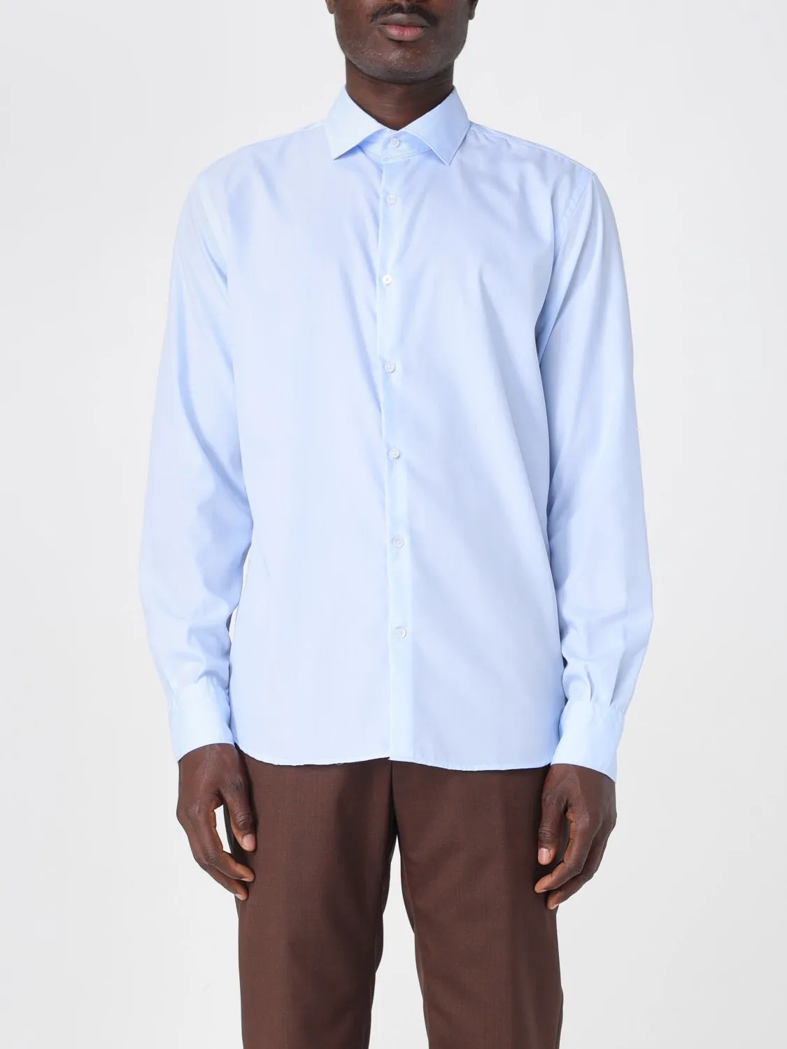 Camicia classica Brooksfield in popeline