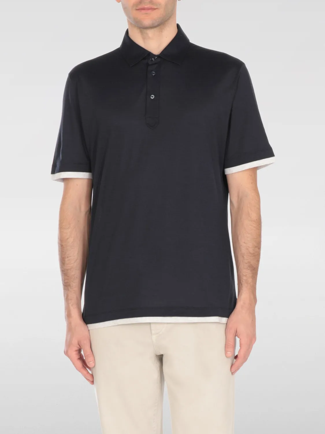 Polo in misto seta Brunello Cucinelli