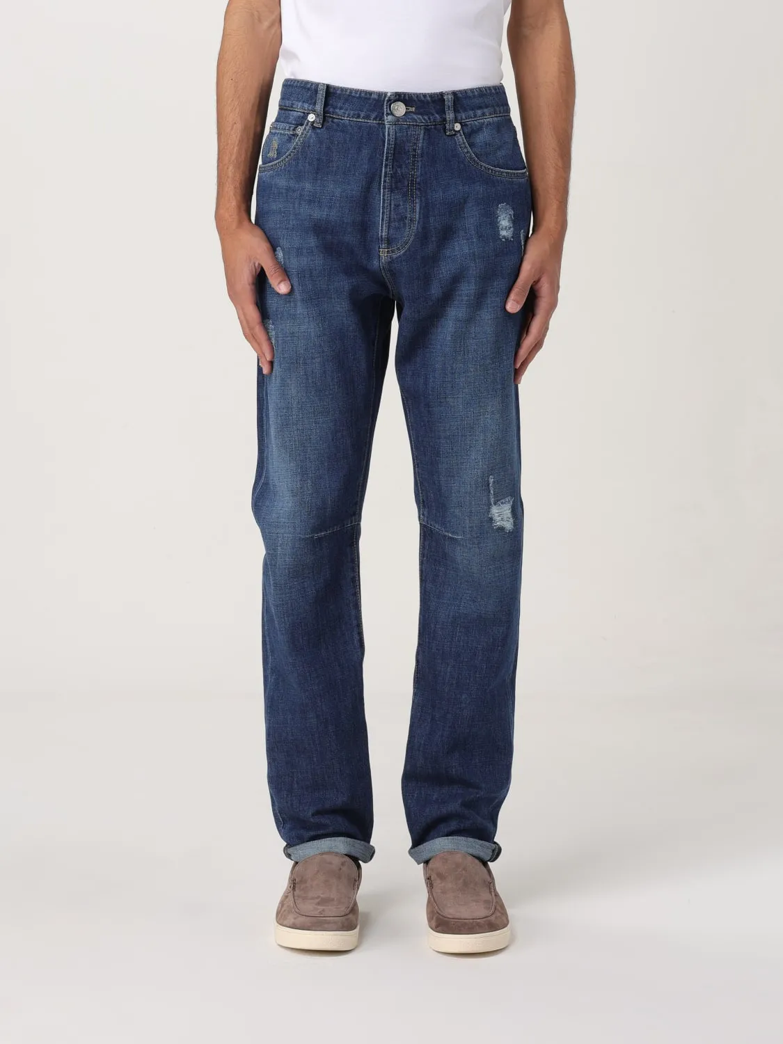 Jeans classico Brunello Cucinelli in denim