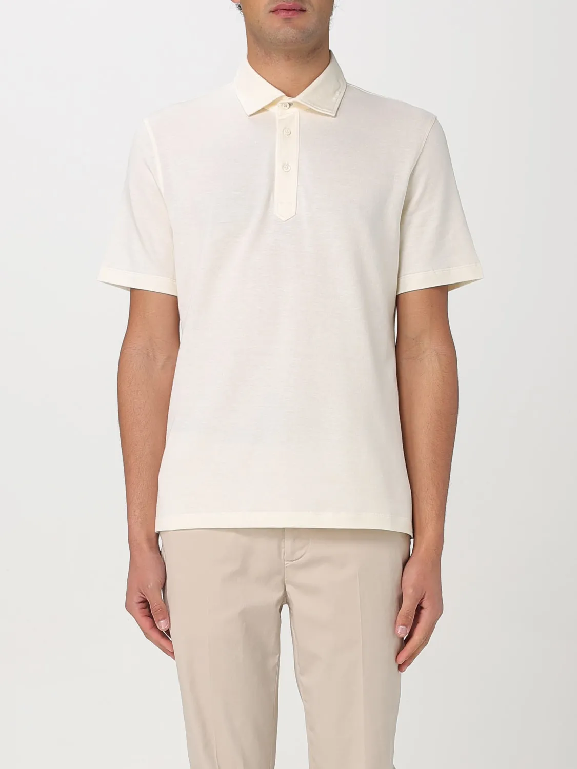 Polo basic Brunello Cucinelli in cotone e lino