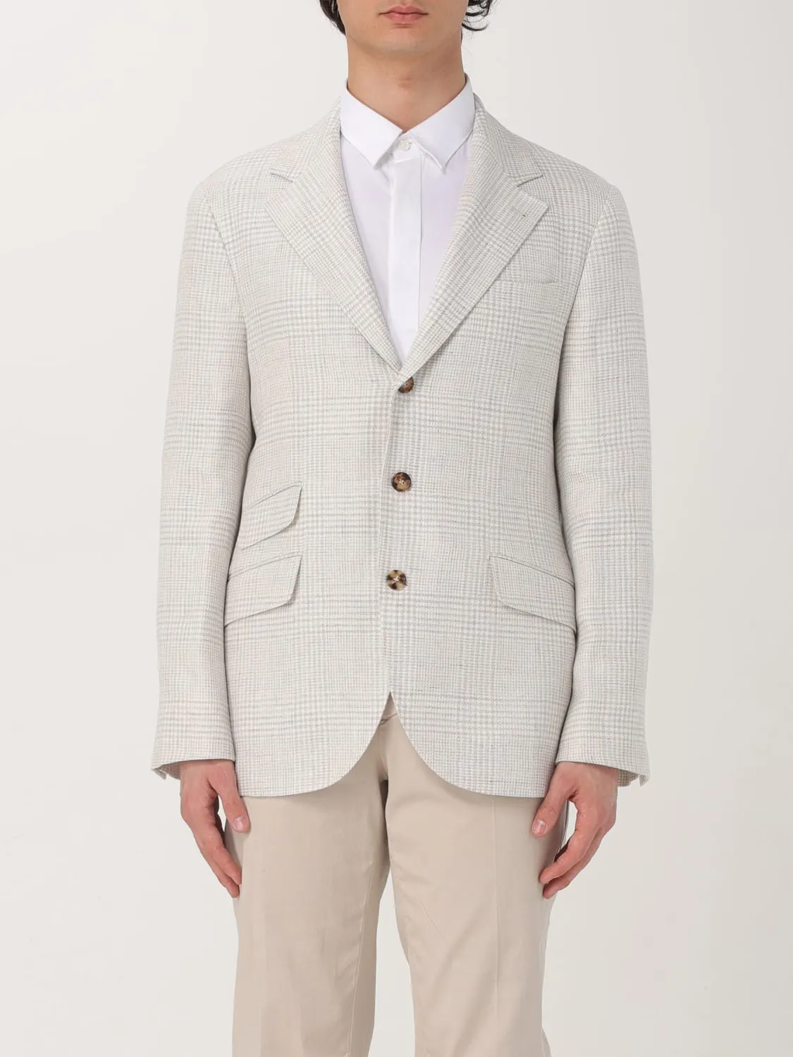 Blazer Brunello Cucinelli in misto lino e lana