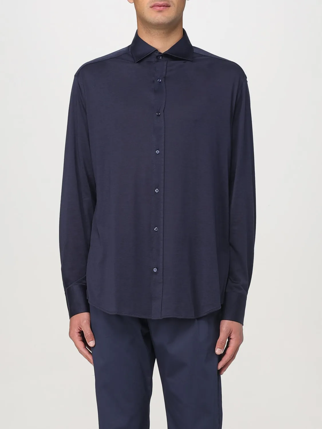 Camicia basic Brunello Cucinelli in misto seta