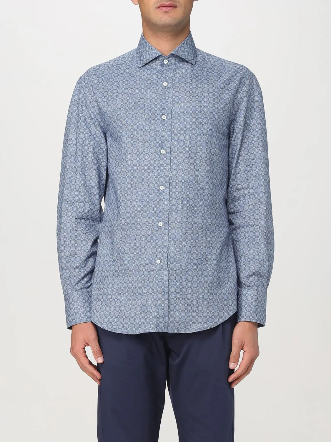 Camicia Brunello Cucinelli in cotone stampato