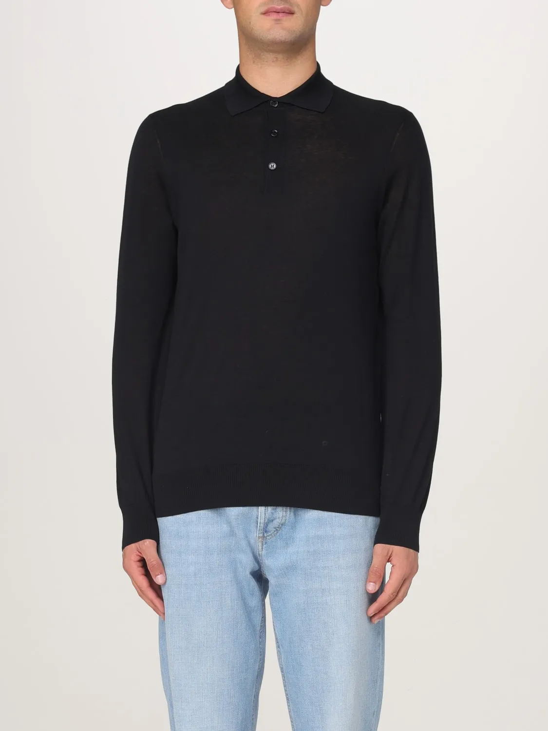 Polo in maglia di cotone e seta Brunello Cucinelli