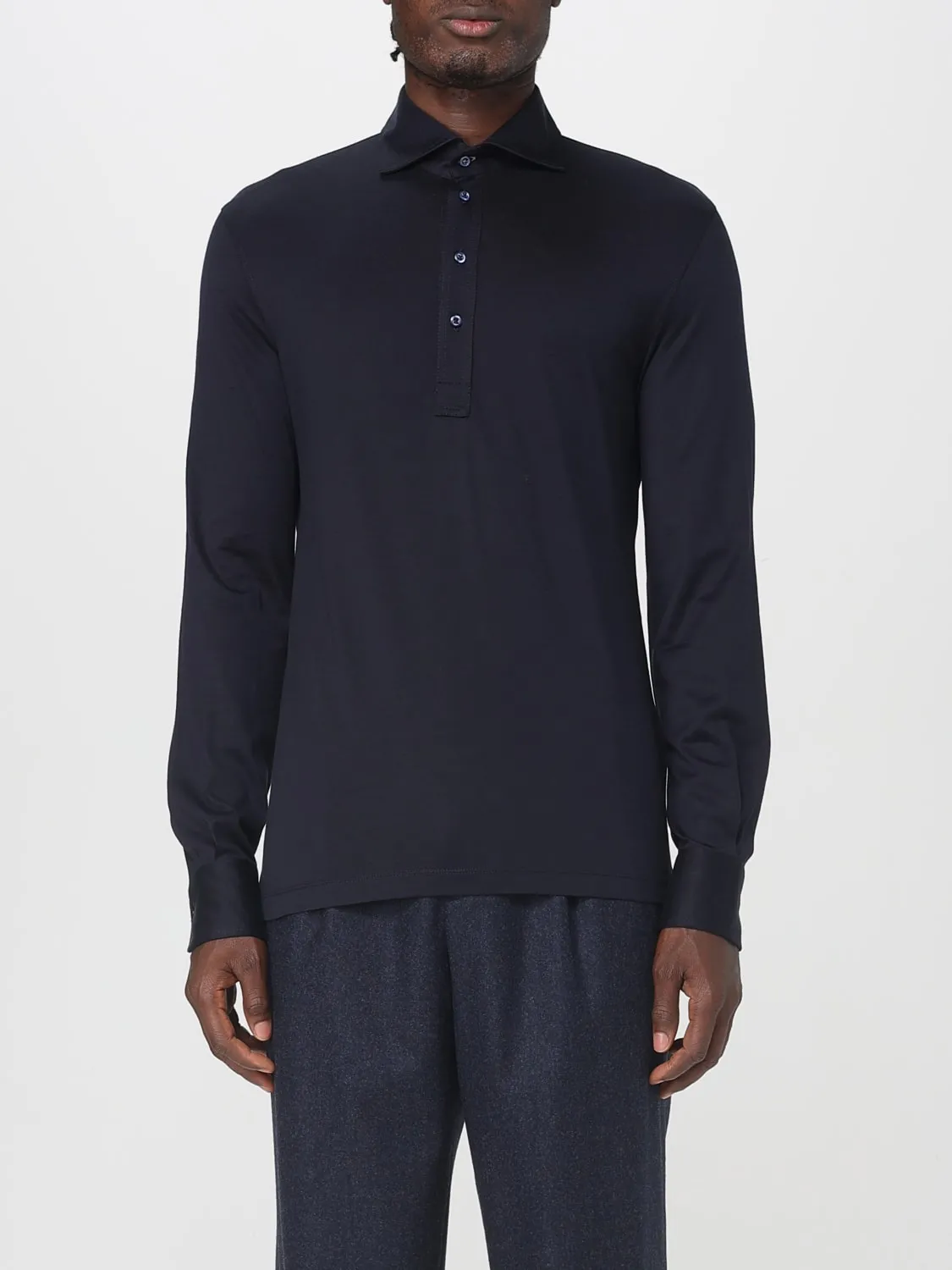 Polo in cotone e seta Brunello Cucinelli