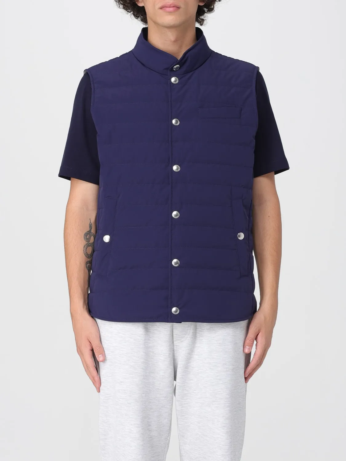 Gilet trapuntato Brunello Cucinelli in nylon