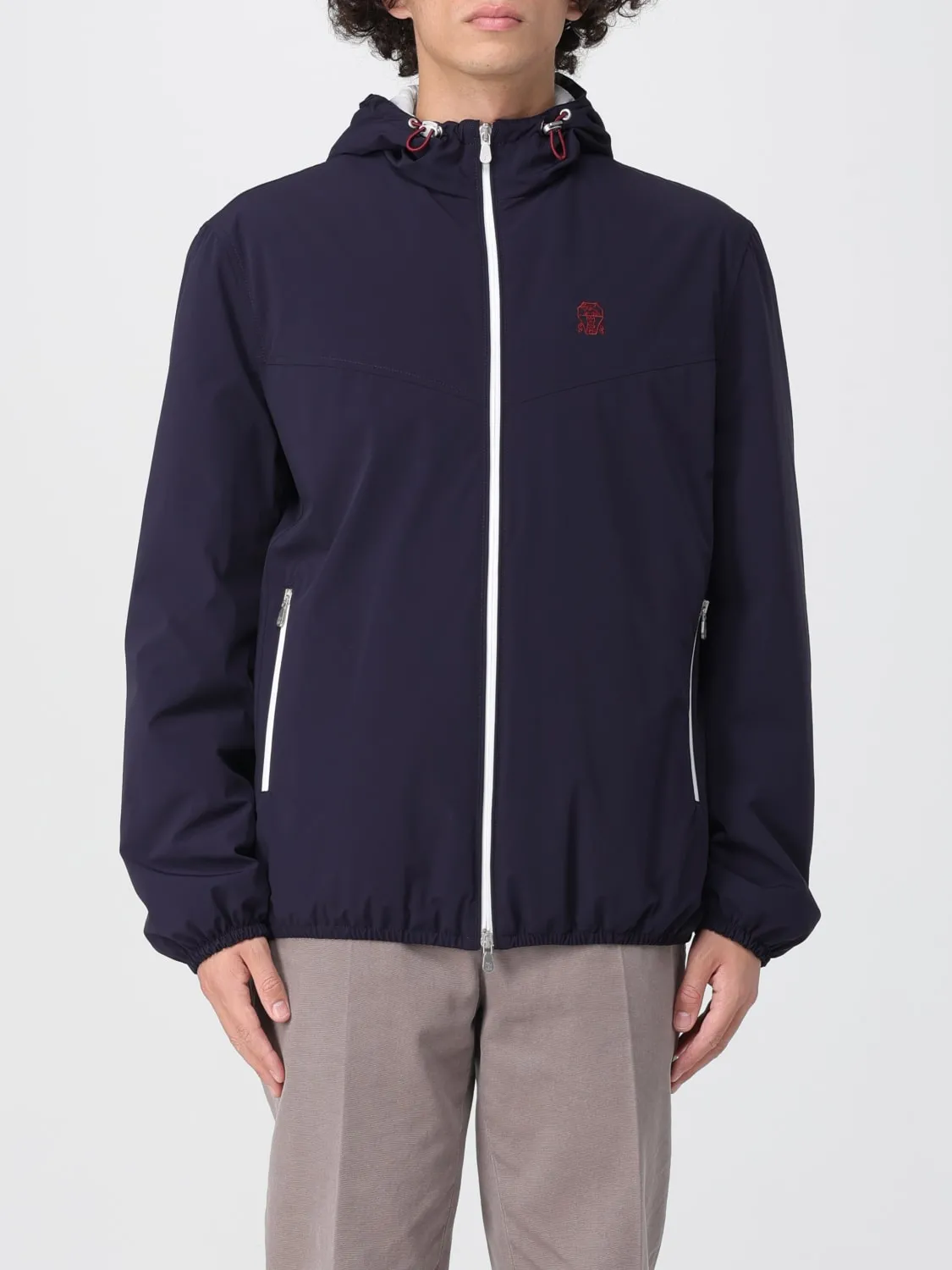 Giubbotto con cappuccio Brunello Cucinelli in nylon