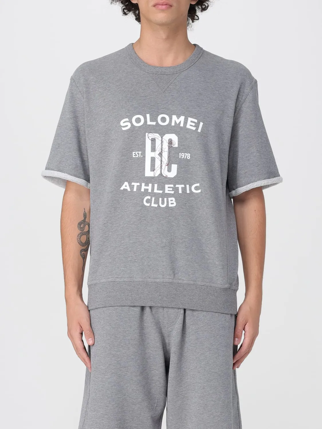 Felpa in cotone con logo Brunello Cucinelli