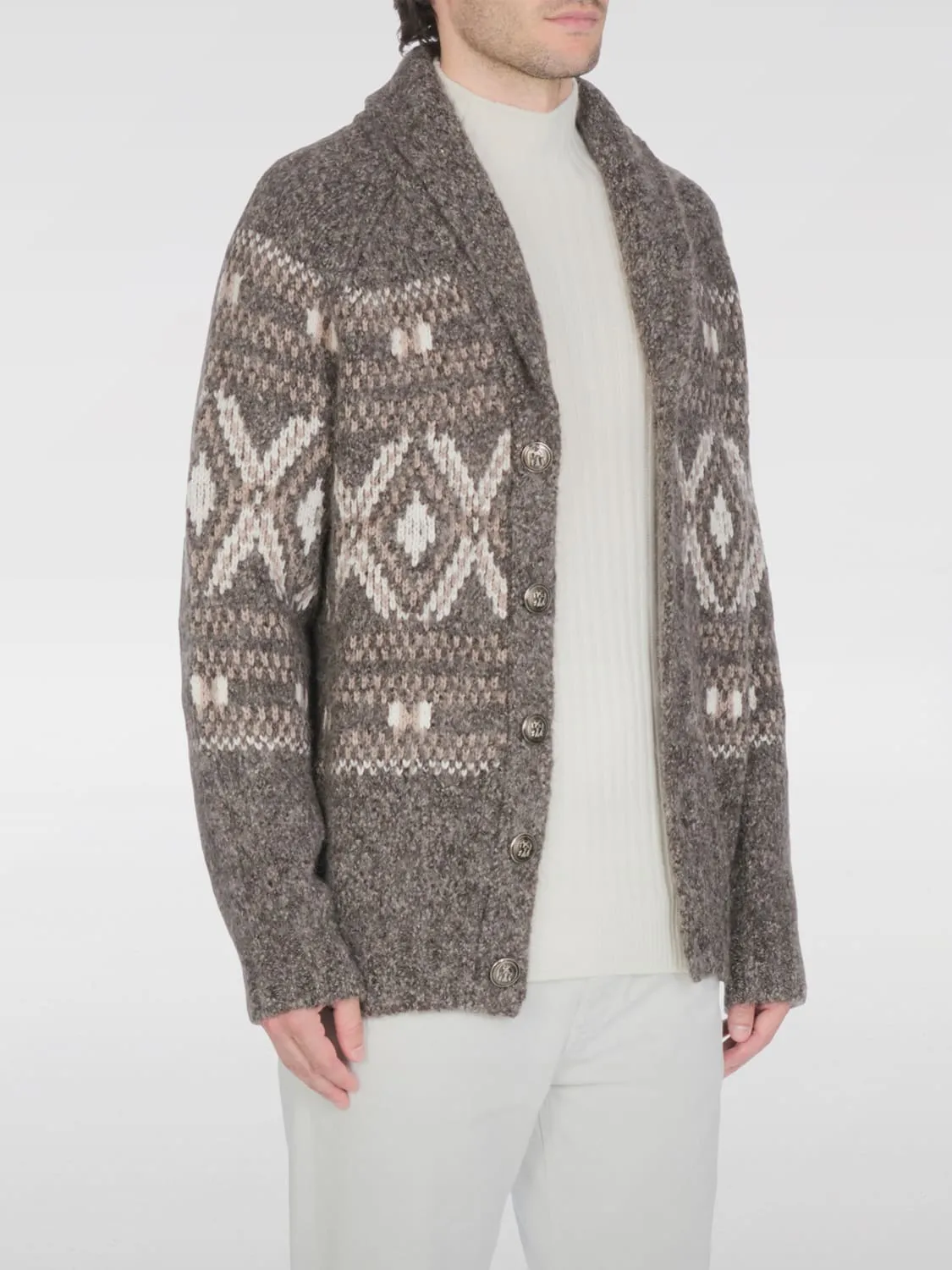 Cardigan in Alpaca e lana vergine Brunello Cucinelli