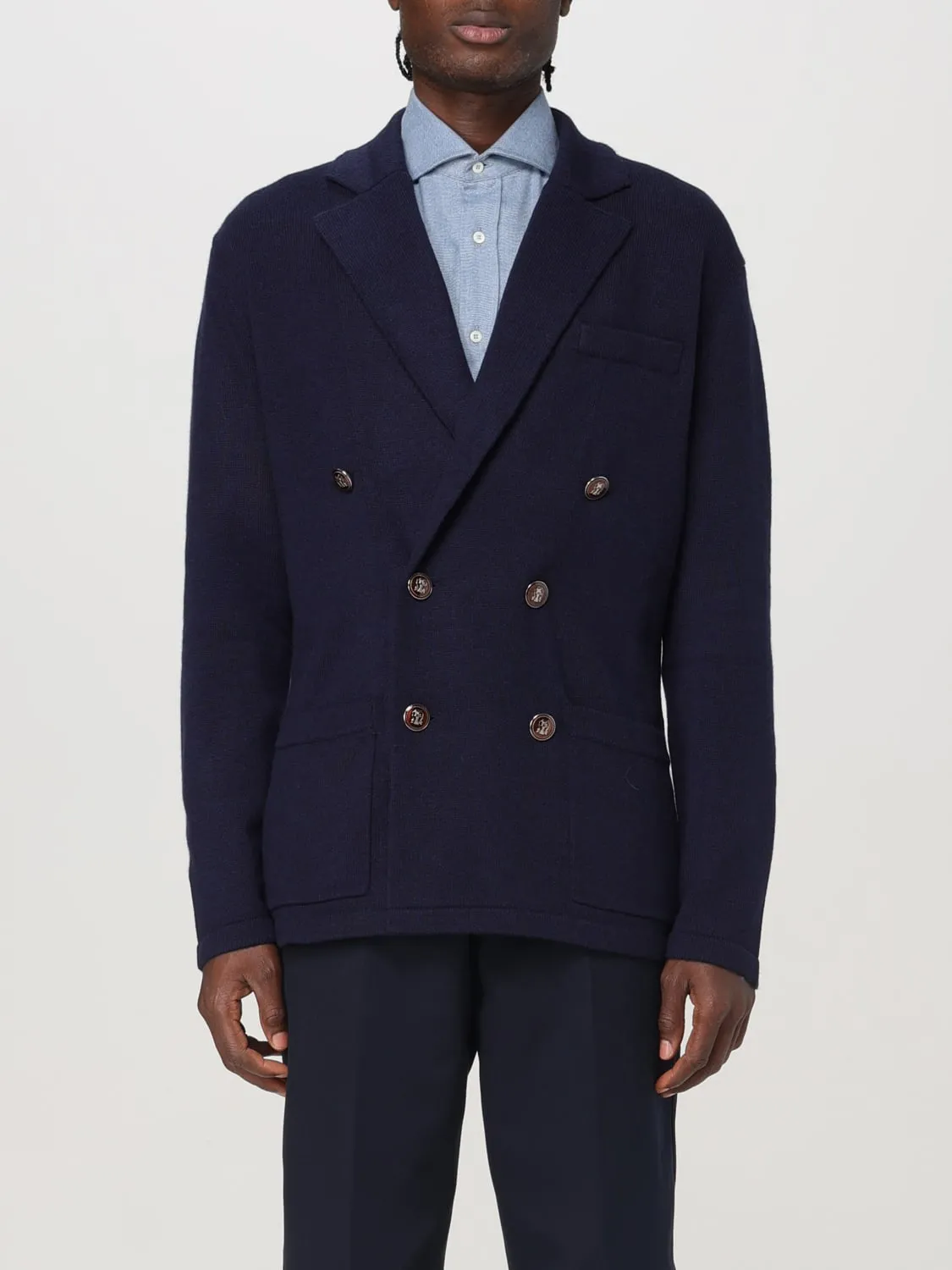Blazer a doppiopetto Brunello Cucinelli in cashmere
