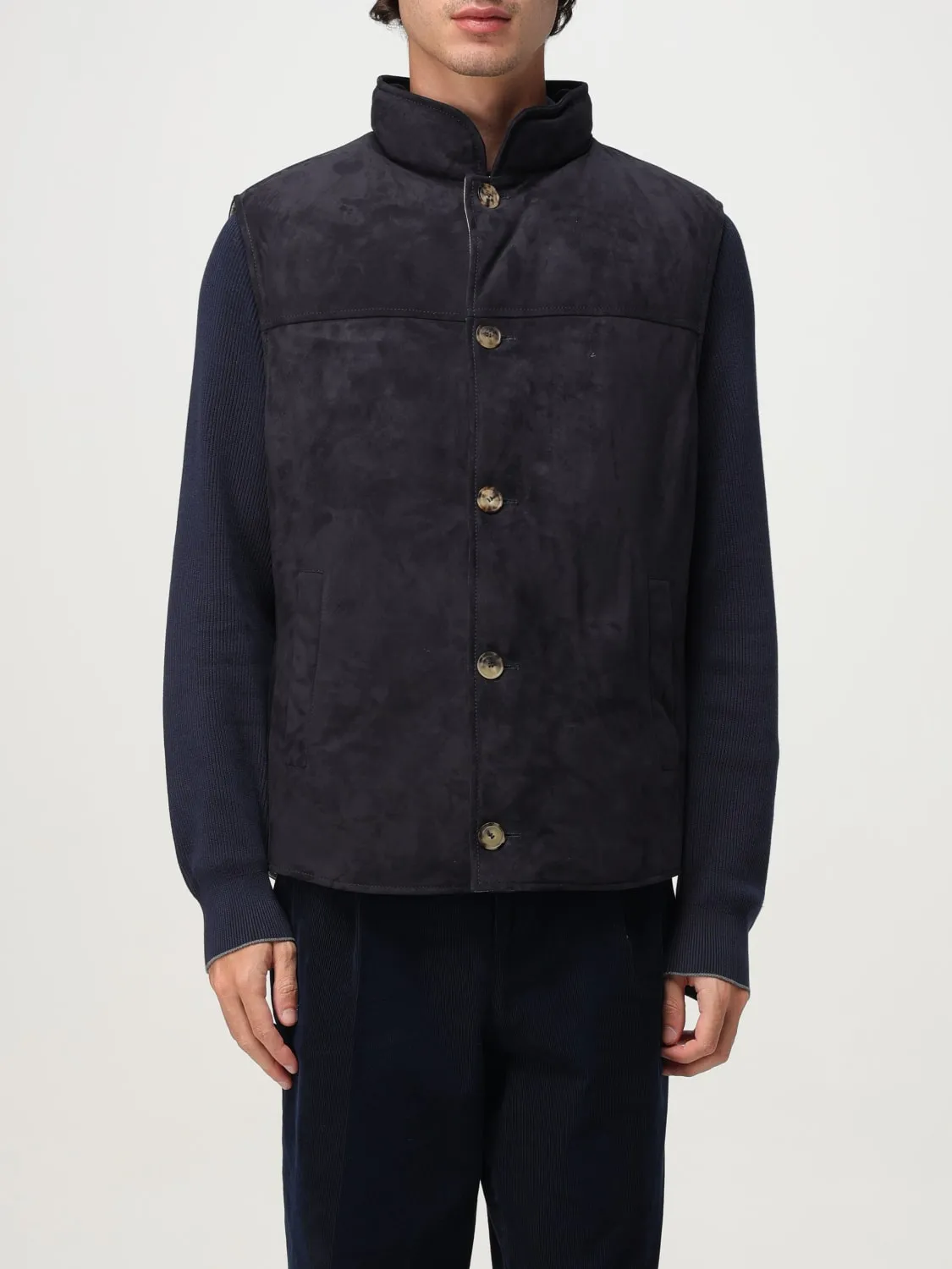 Gilet in pelle di agnello Brunello Cucinelli