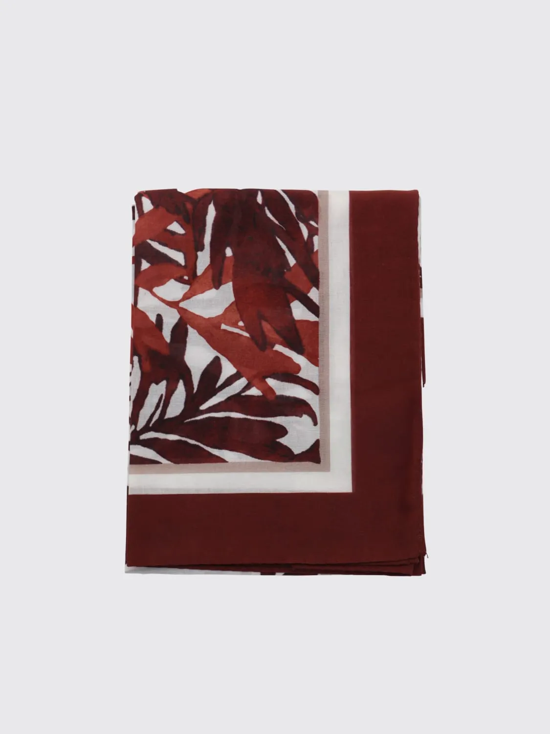 Foulard Herbarium Brunello Cucinelli in cotone stampato