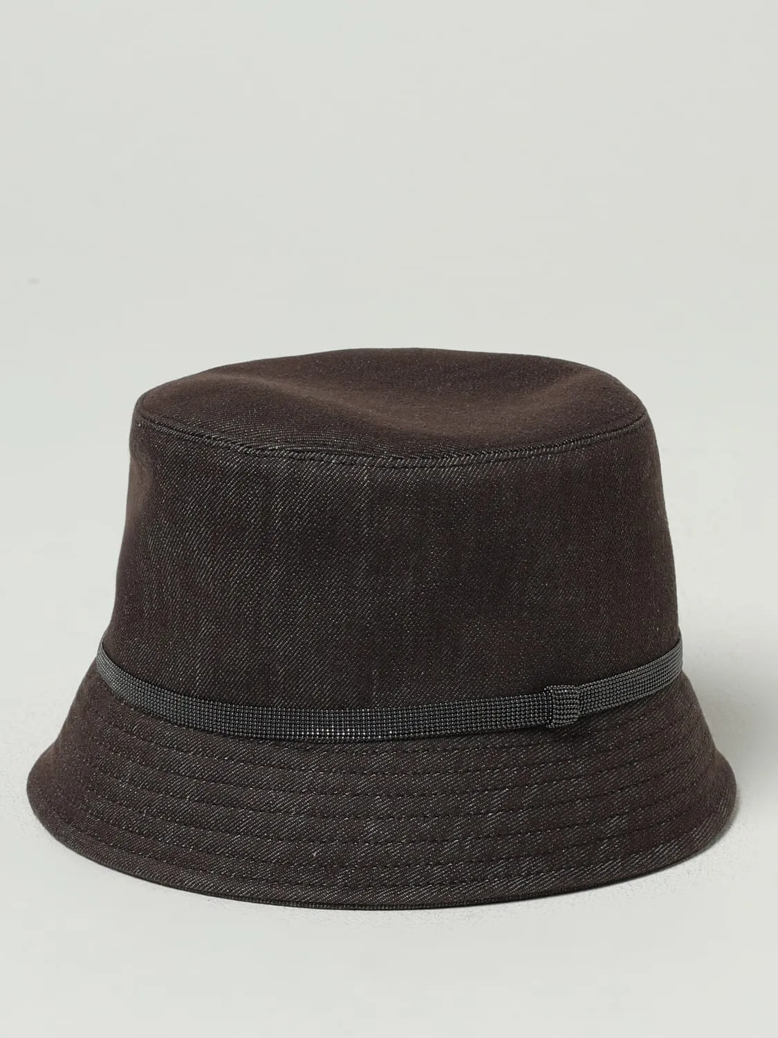 Cappello Brunello Cucinelli in cotone con monile