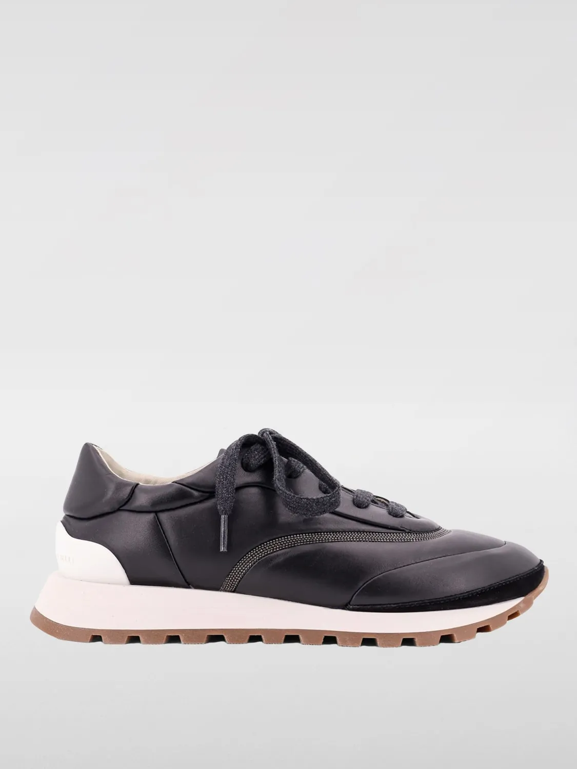 Sneakers Brunello Cucinelli in pelle con monile