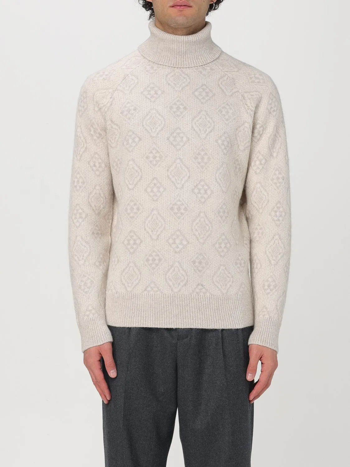 Pullover Brunello Cucinelli in misto lana jacquard