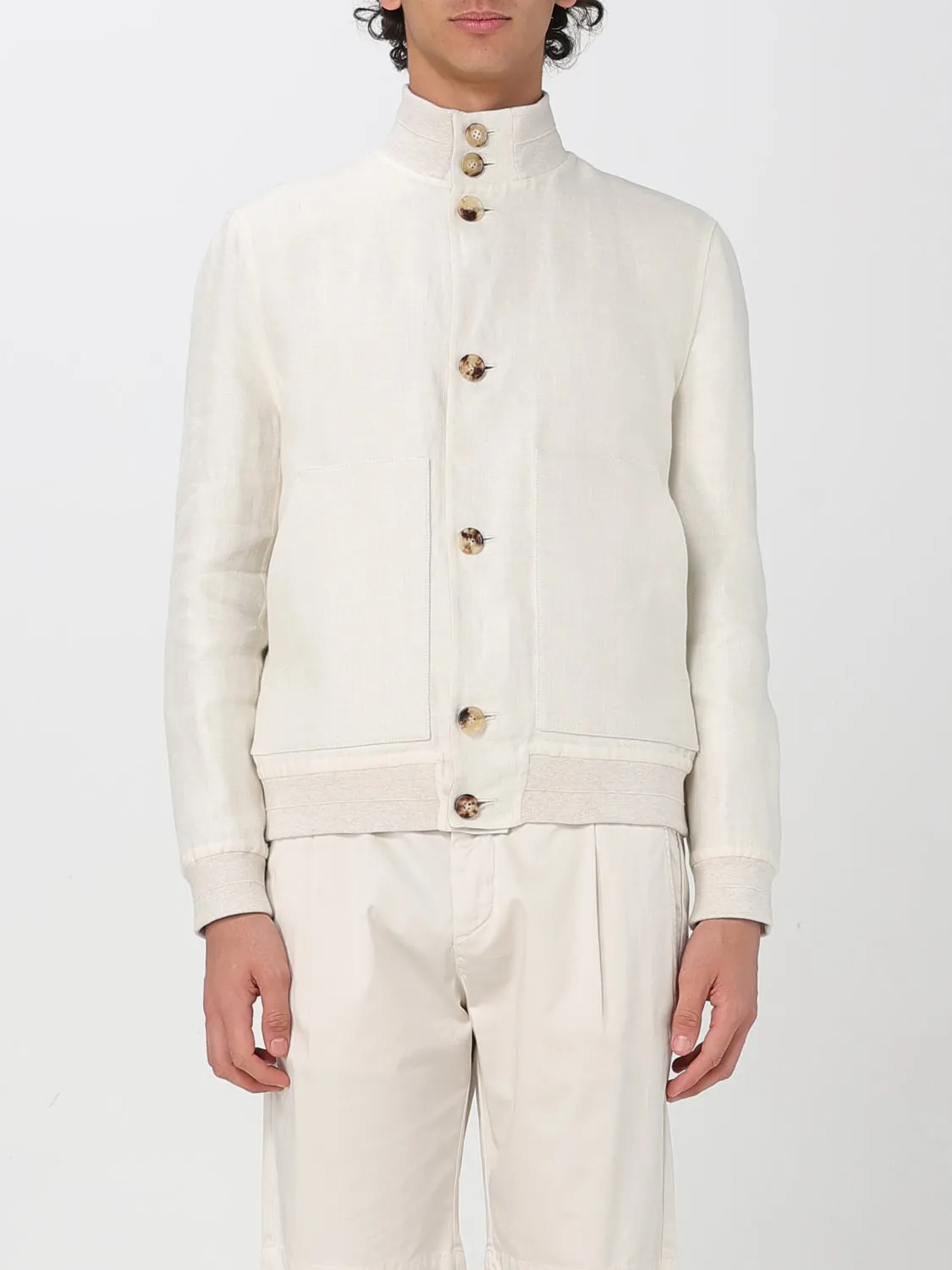 Giubbotto Brunello Cucinelli in misto lana e lino