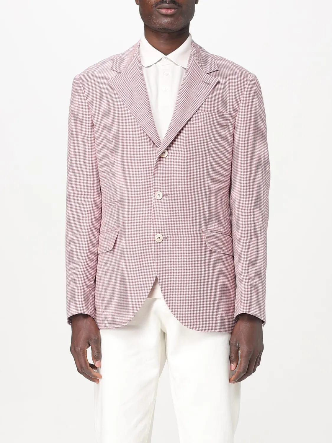 Blazer Brunello Cucinelli in misto lana vichy