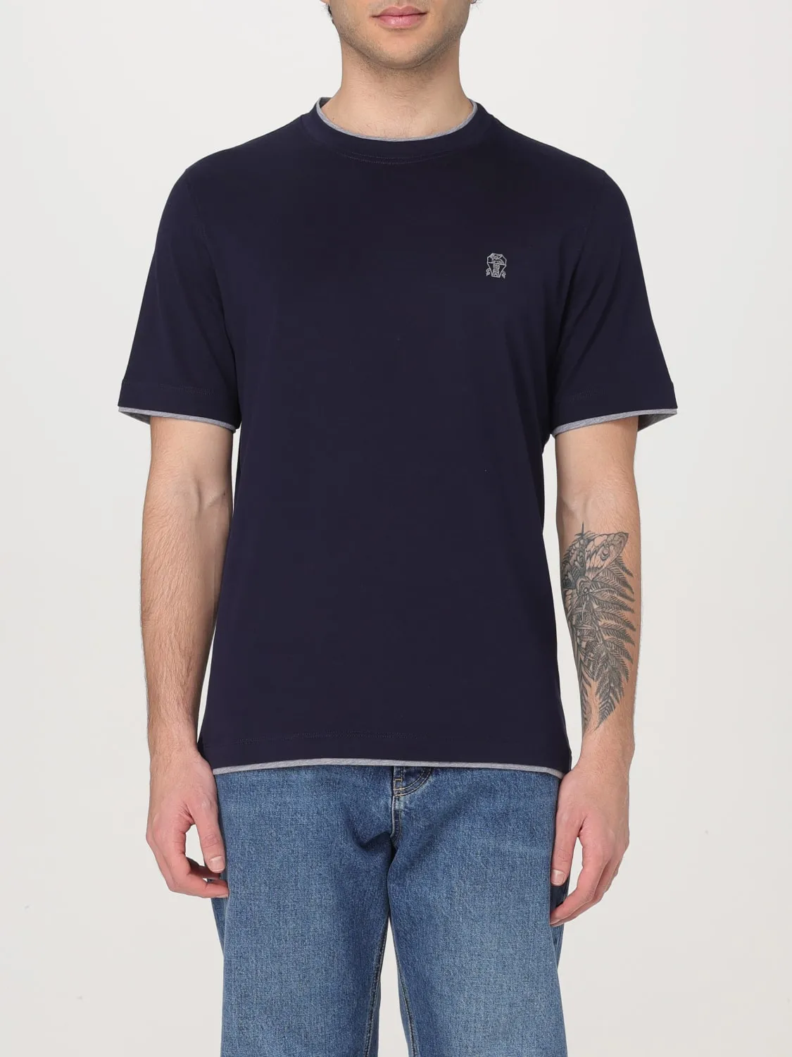 T-shirt Brunello Cucinelli in cotone con logo