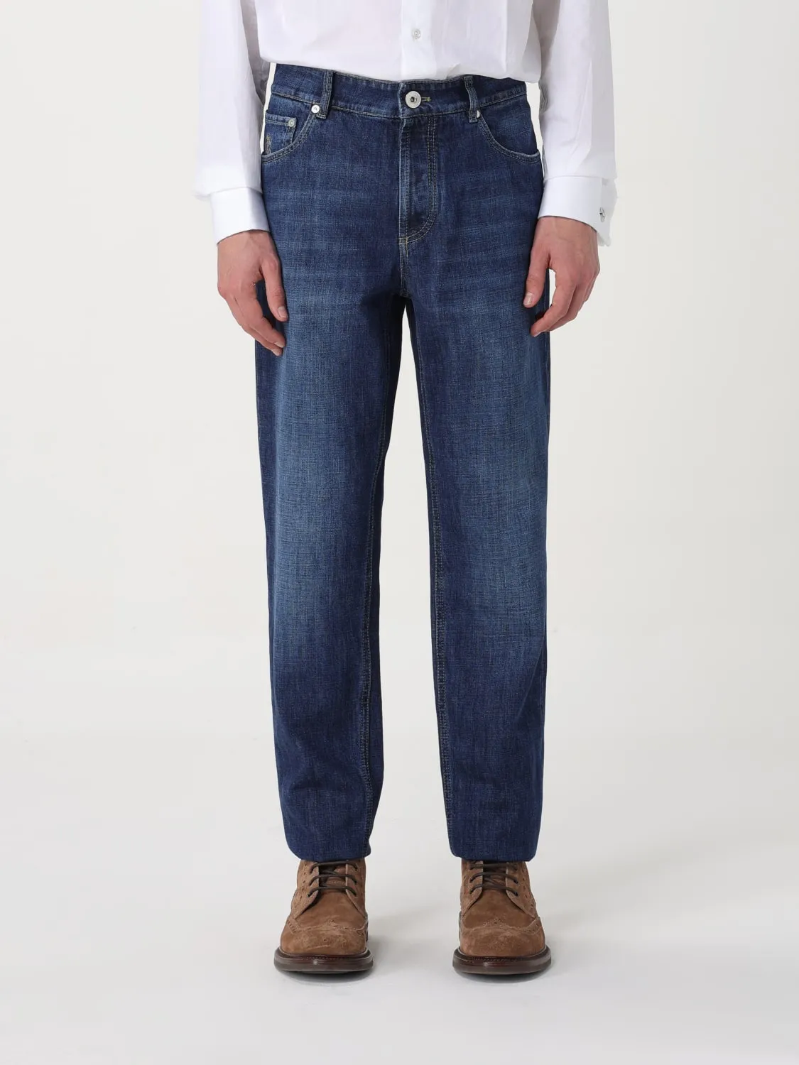 Jeans Brunello Cucinelli in denim di cotone