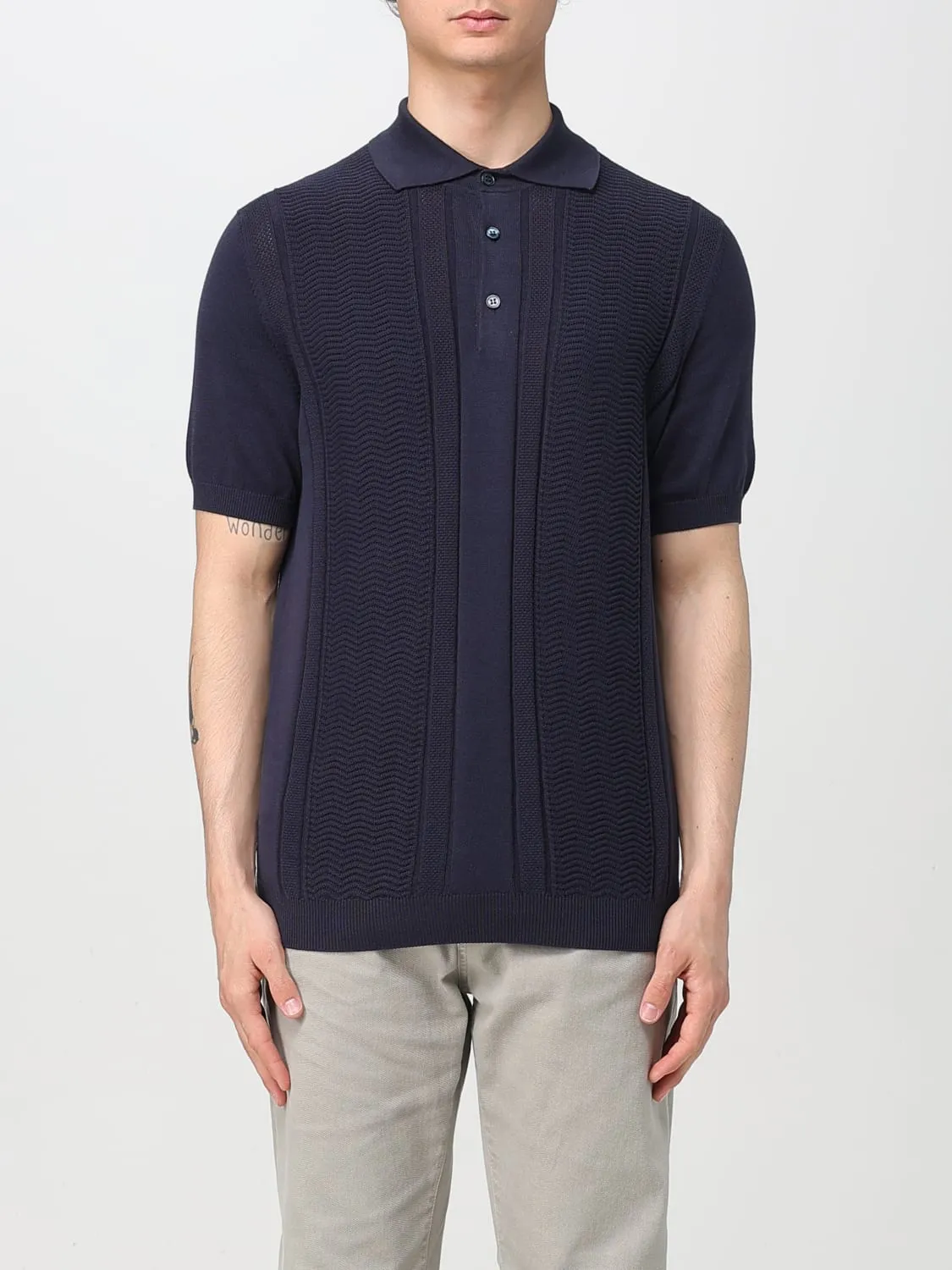 Polo in maglia di cotone Brunello Cucinelli