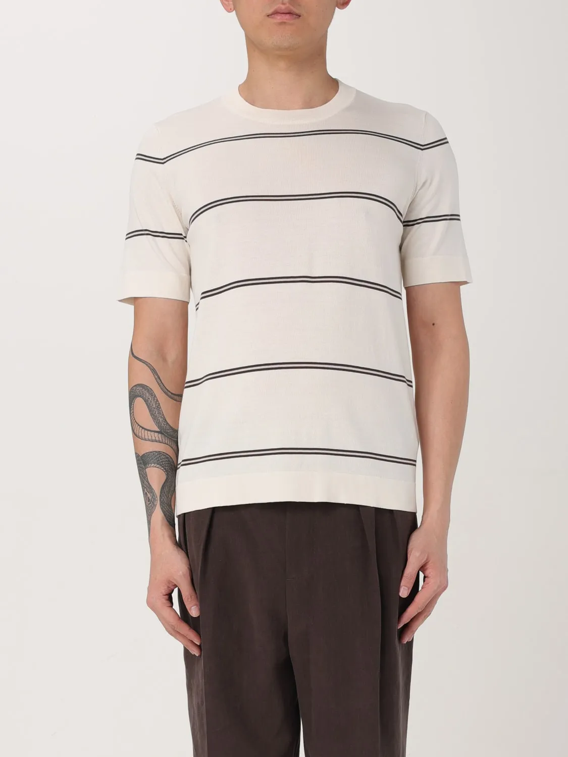 T-shirt a righe Brunello Cucinelli