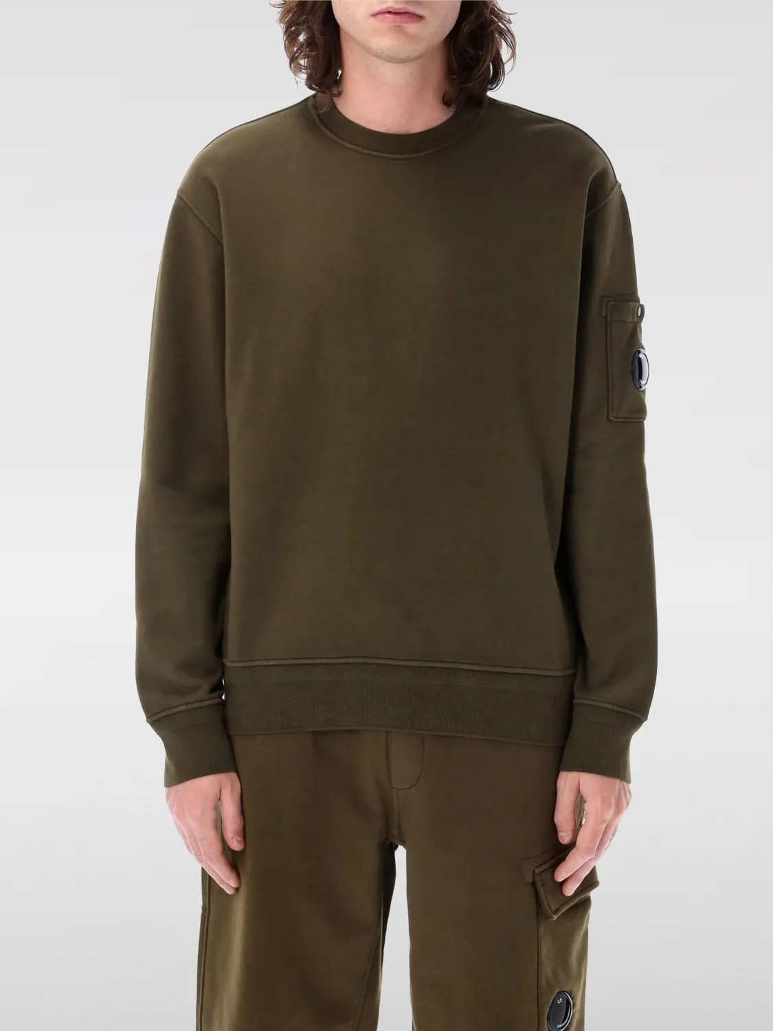 Felpa a girocollo con logo C.P. Company