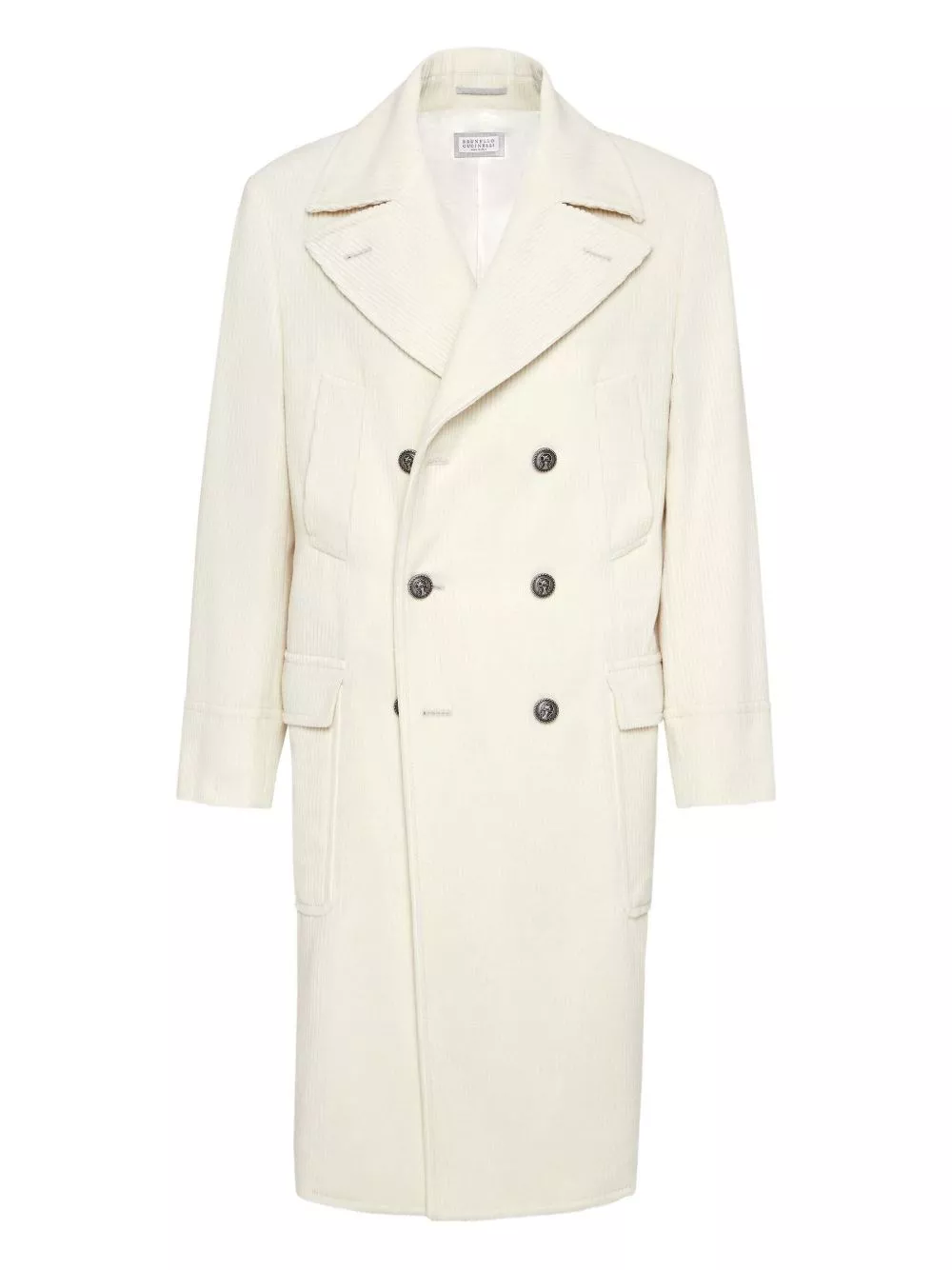 Cappotto in cashmere e velluto di Brunello cucinelli