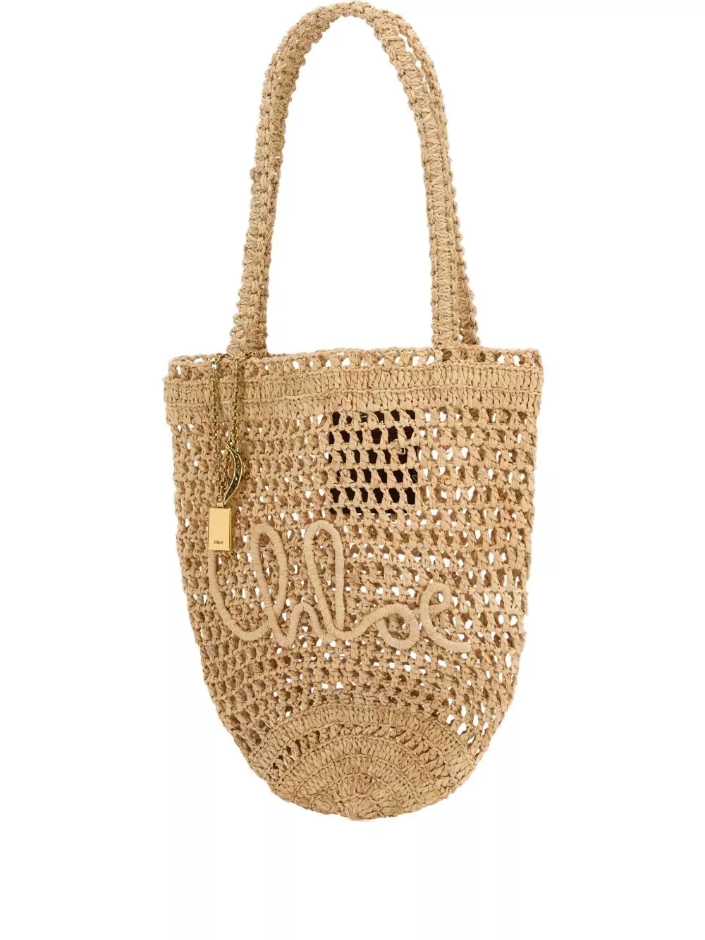 Borsa piccola summer banana in rafia di Chloè