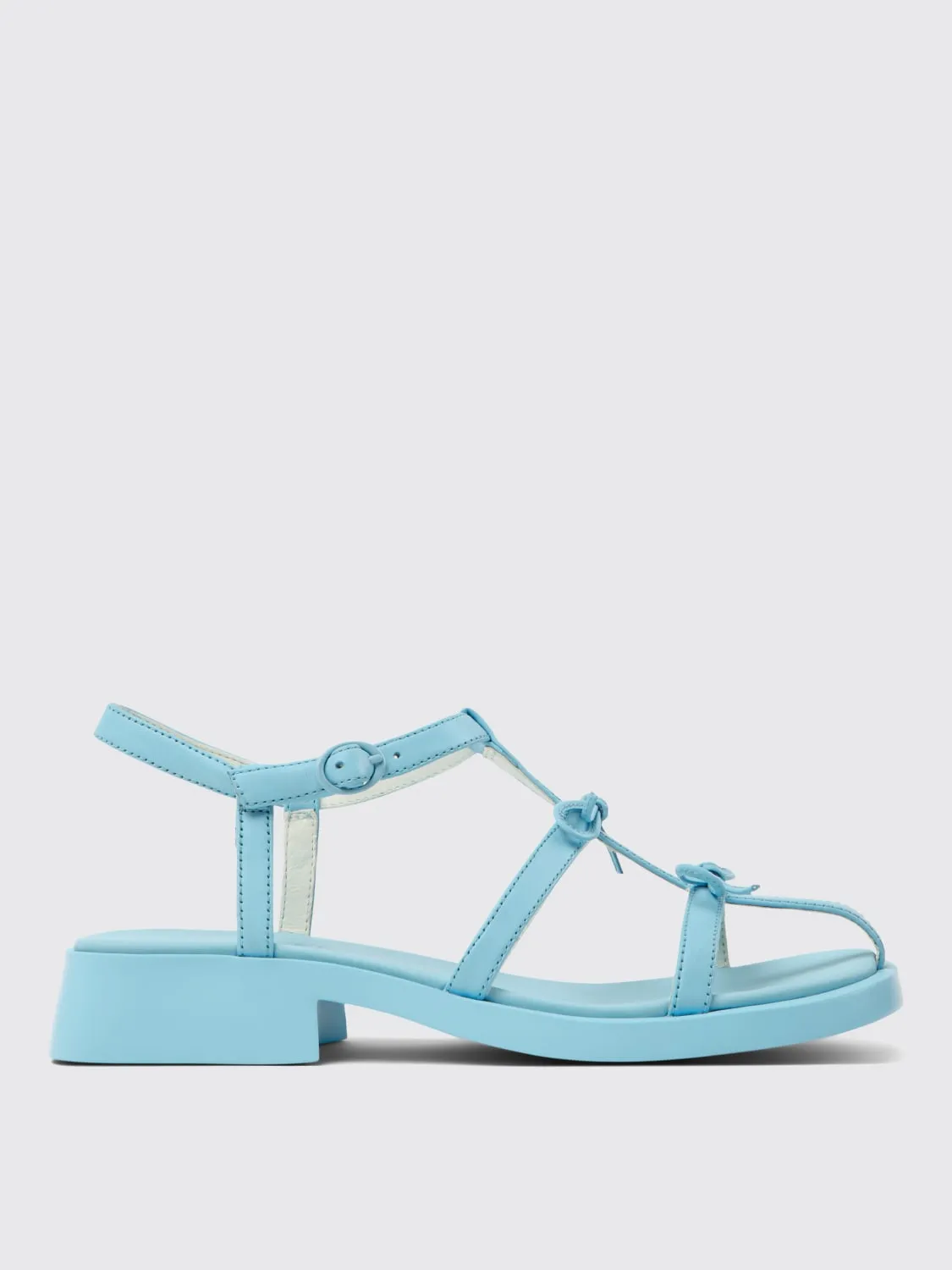 Sandalo Dana Camper in pelle con fiocchi