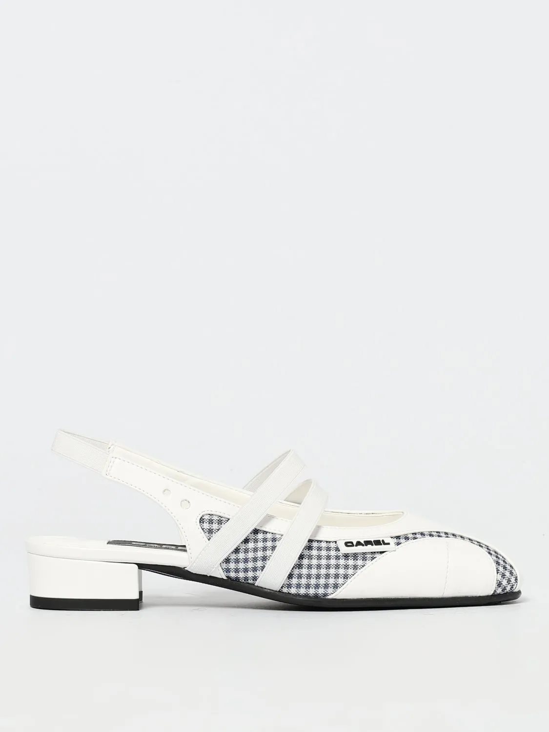 Slingback Peachy Carel Paris in pelle e vichy