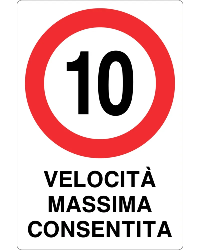 WARNING SIGN MAXIMUM SPEED PERMITTED
