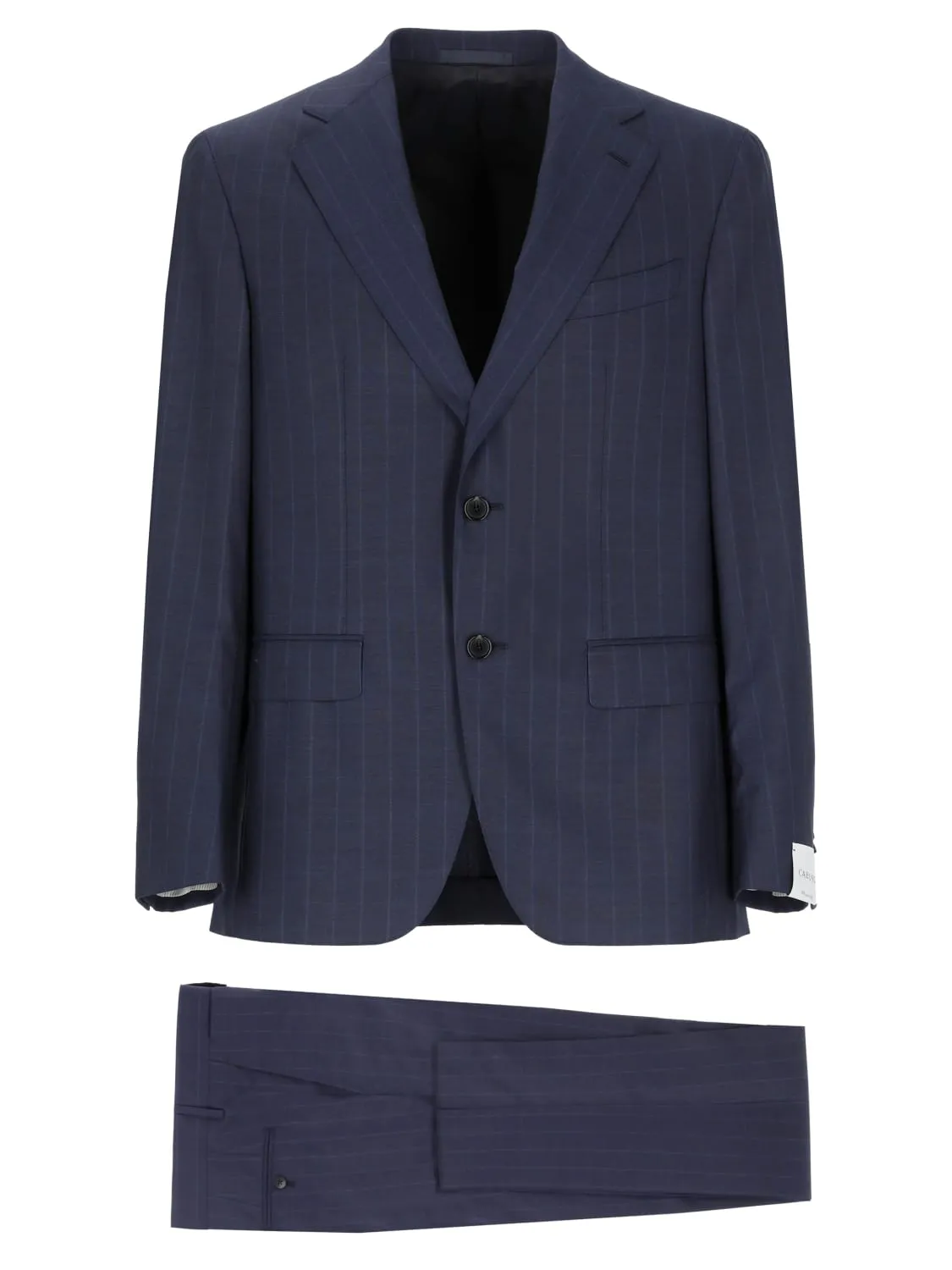 Abito a monopetto gessato in lana Caruso