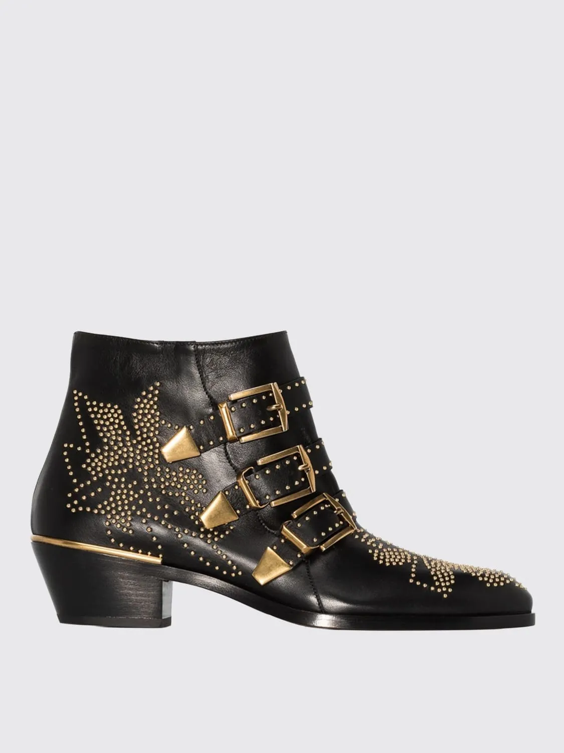 Stivaletto Susanna Chloè in pelle con borchie