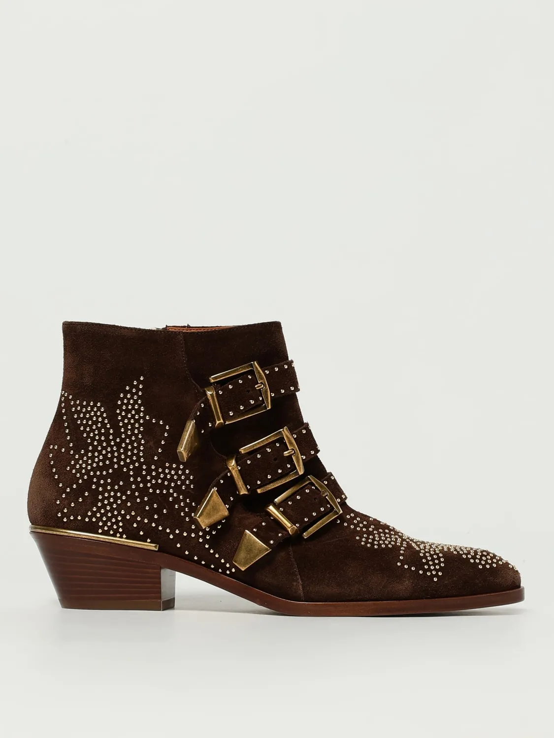 Stivaletto Susan Chloé in camoscio con micro borchie