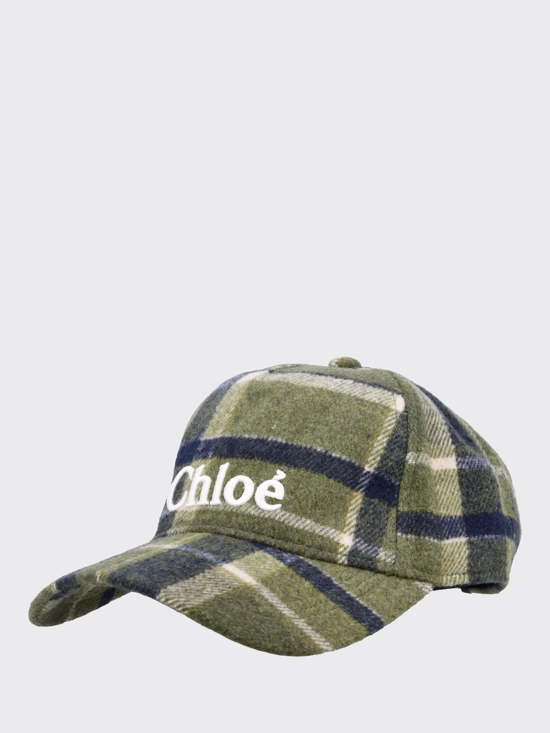 Cappello Chloé in poliestere stampa tartan