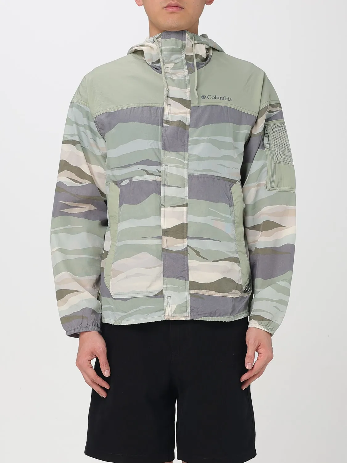 Giubbotto Columbia in nylon con camouflage