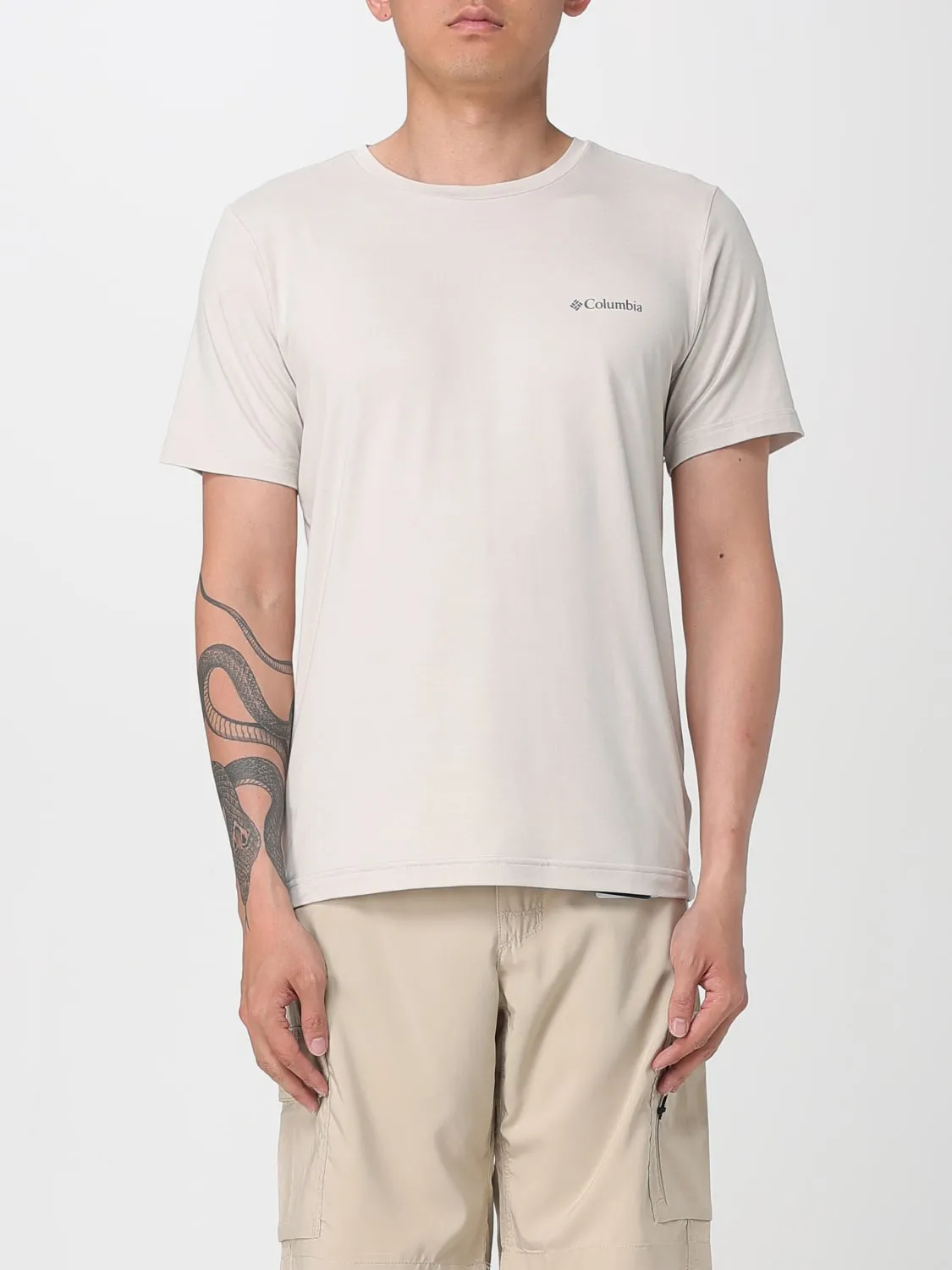 T-shirt in cotone con logo Columbia