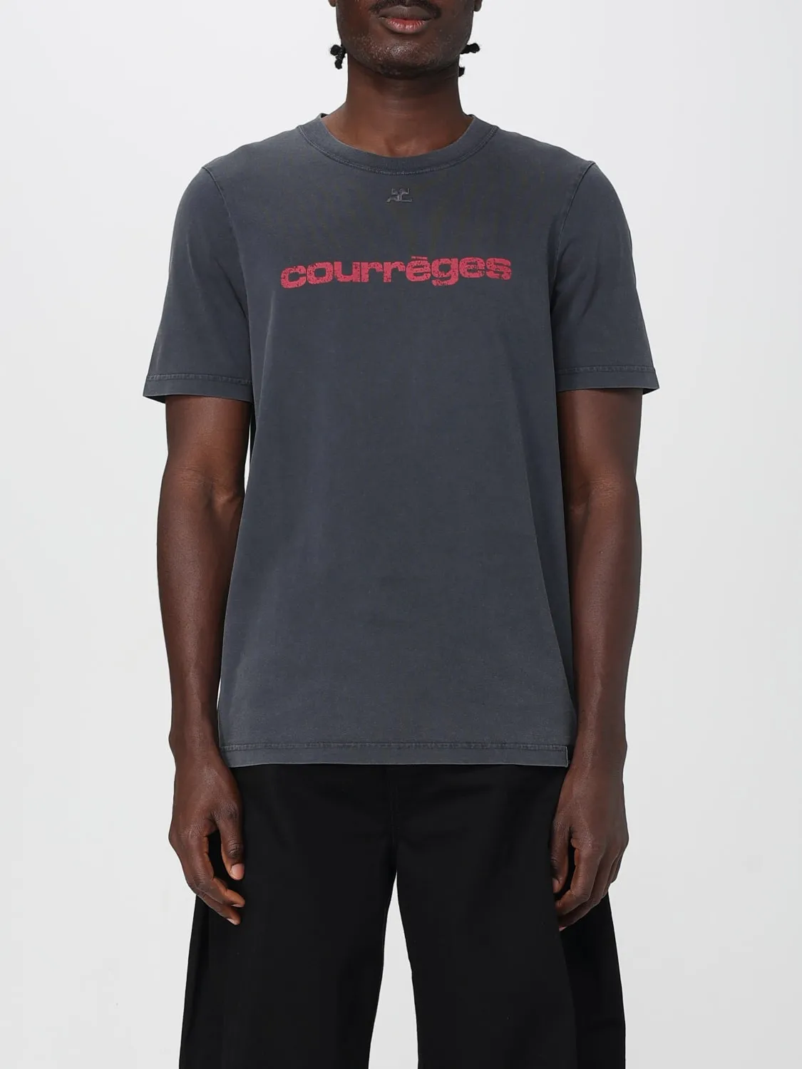 T-shirt in cotone con logo CourrÈges