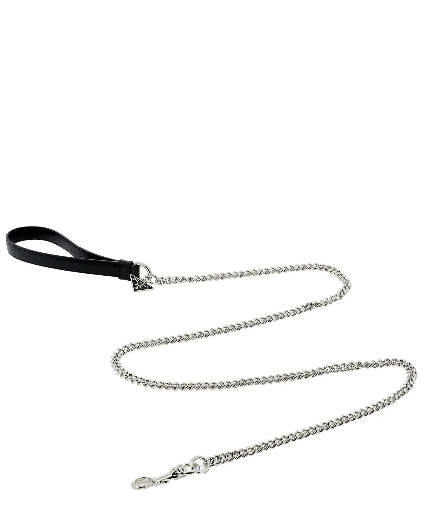 Leather And Chain Leash Pets Accessories Silver
