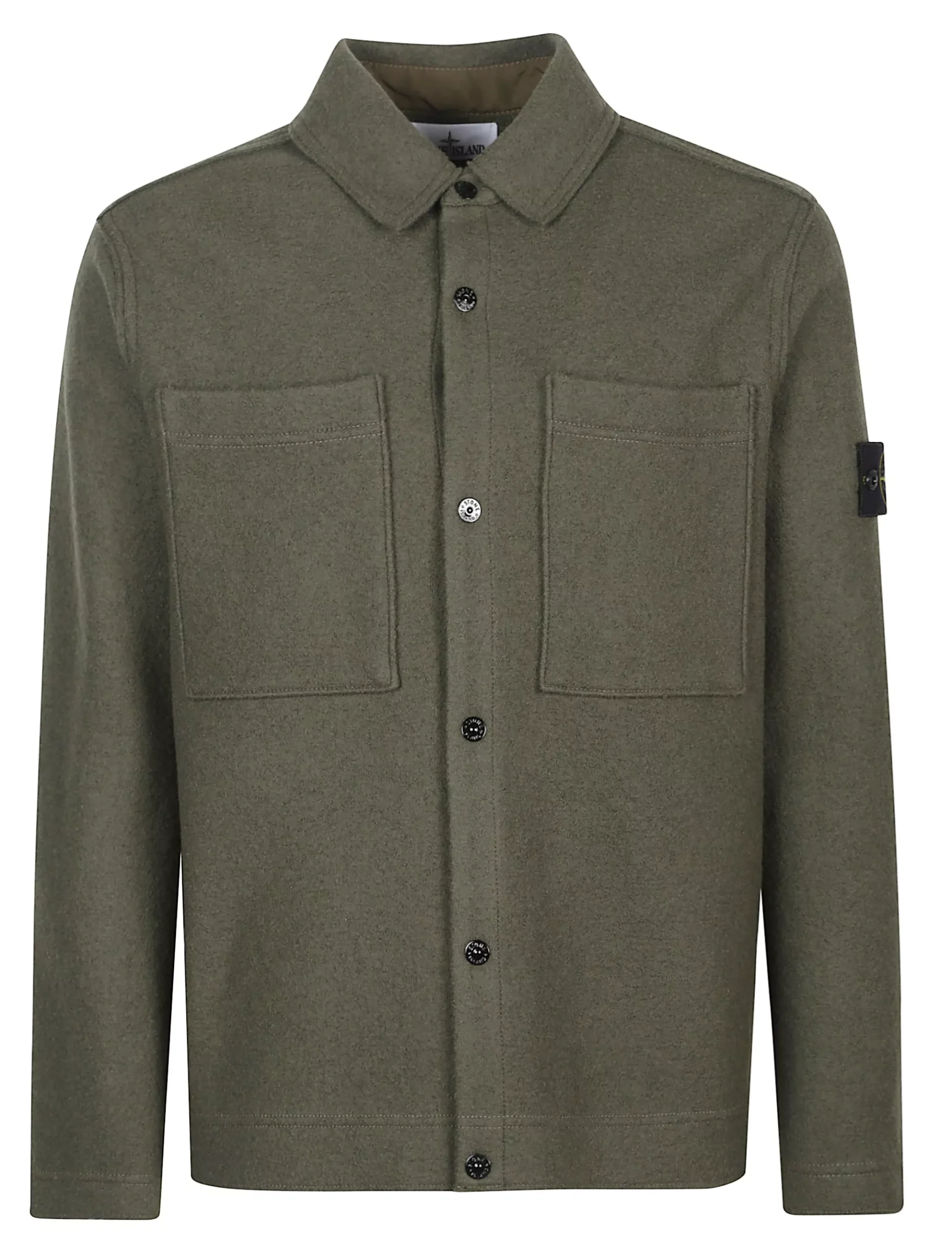 Overshirt con logo di Stone island